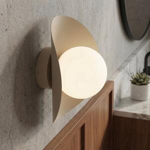 Nástěnné svítidlo FIERO M K1 – moka, bílé sklo, 1× G9, šířka 16 cm