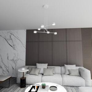 Závěsné svítidlo MODUS 6 – bílé, 6× GX53, šířka 70 cm