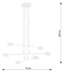 Závěsné svítidlo MODUS 6 – bílé, 6× GX53, šířka 70 cm