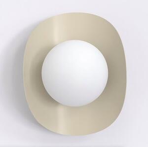 Nástěnné svítidlo FIERO M K1 – moka, bílé sklo, 1× G9, šířka 16 cm