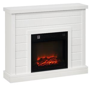 HOMCOM 1800W Elektrický Krb Dekorativní Krb s Efektem Plamene a Dálkovým Ovládáním Týdenní Časovač Ochrana proti Přehřátí pro Obývací Pokoj do 30 m² B