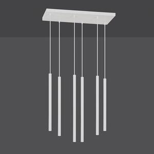 Závěsné svítidlo SELTER 6 – bílé, 6× G9, šířka 59 cm