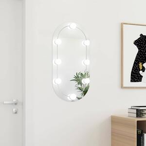 Zrcadlo s LED světly 80 x 40 cm sklo oválné 3102975