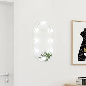 Zrcadlo s LED světly 60 x 30 cm sklo oválné 3102974