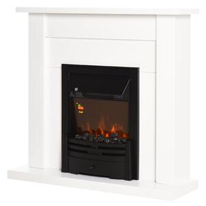 HOMCOM Elektrický krb 1000/2000W Dekorativní krb s rámem, časovačem, integrovaným termostatem, nastavitelným osvětlením v 5 úrovních, dálkovým ovládán