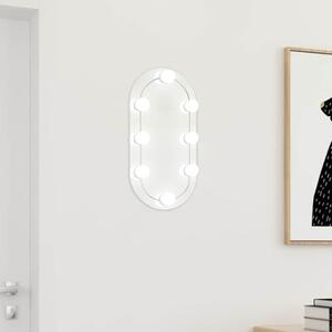 Zrcadlo s LED světly 40 x 20 cm sklo oválné 3102973