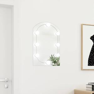 Zrcadlo s LED světly 60 x 40 cm sklo obloukové 3102976