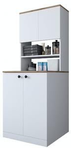 Kalune Design Koupelnová skříňka na pračku KD102 ořech/bílá