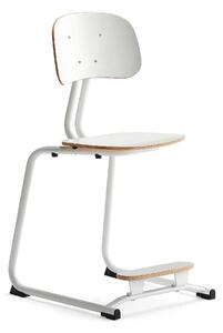 AJ Produkty Školní židle YNGVE, ližinová podnož, výška 500 mm, bílá