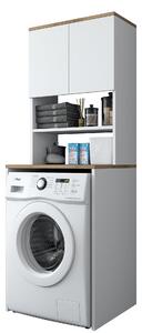 Kalune Design Koupelnová skříňka nad pračku KD101 ořech/bílá