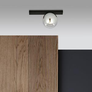 Stropní svítidlo FIT 1 – černé, grafitové sklo, 1× E14, šířka 30 cm