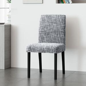 Bielastické potahy GRAFITI NOVÉ antracit židle s opěradlem 2 ks (45 x 45 x 50 cm)