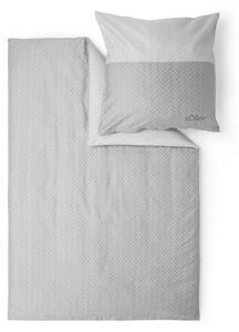 POVLEČENÍ, makosatén, šedá, 155/220 cm S. Oliver - Online Only povlečení, Online Only