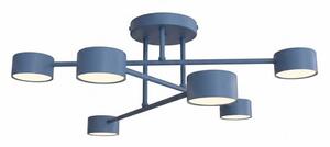 Stropní svítidlo HALO 6 – tlumeně modré, 6× GX53, šířka 60 cm