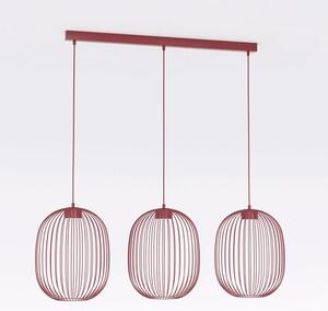 Závěsné svítidlo MANTRA 3 – vínové, 3× GX53, šířka 120 cm