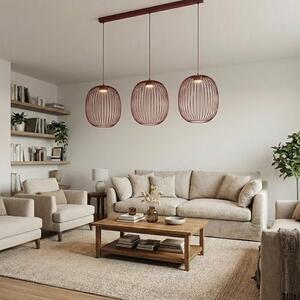 Závěsné svítidlo MANTRA 3 – vínové, 3× GX53, šířka 120 cm