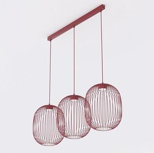 Závěsné svítidlo MANTRA 3 – vínové, 3× GX53, šířka 120 cm