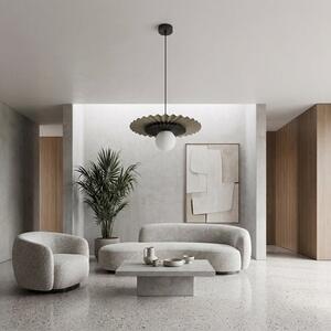 Závěsné svítidlo UMBRA 1 – moka / černé, bílé sklo, 1× G9, šířka 35 cm