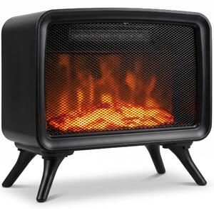 Elektrický krb 800/1600 W s topením, odnímatelný podstavec, nastavitelný termostat, 3D efekt plamenů