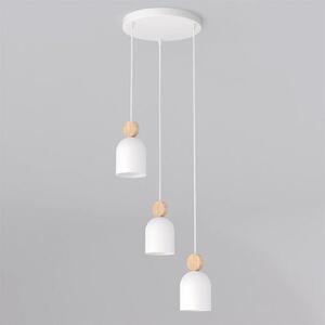 Závěsné svítidlo MESI 3 PREM – bílé, 3× GU10, šířka 34 cm