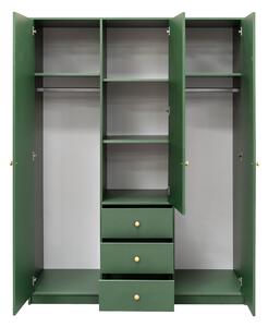 Šatní skříň Siena D3 Barva korpusu: Zelená, Rozměry: 149 cm