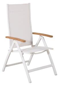 Skládací židle Panama, 2ks, bílá
