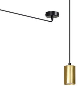 Závěsné svítidlo TRAKER 1 – černé / zlaté, 1× GU10, šířka 8 cm