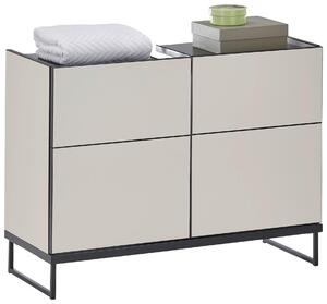 SKŘÍŇKA POD UMYVADLO, černá, kašmírová, černá, kašmírová, 80/59,4/31 cm MID.YOU - Koupelnové série, Online Only