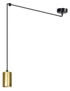 Závěsné svítidlo TRAKER 1 – černé / zlaté, 1× GU10, šířka 8 cm