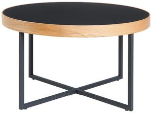 KONFERENČNÍ STOLEK, přírodní barvy, černá, dřevo, kov, kompozitní dřevo, 80/46,5 cm - Konferenční stolky