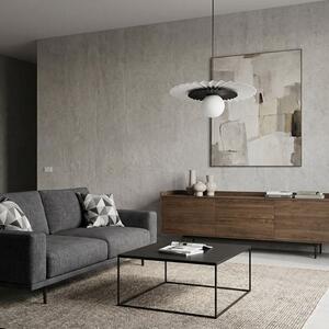 Závěsné svítidlo UMBRA 1 – bílé / černé, sklo, 1× G9, šířka 35 cm