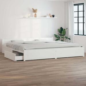 Rám postele se zásuvkami bílý 180 x 200 cm Super King 3103575