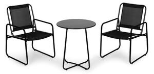 ModernHOME Set zahradního nábytku, dvě židle, černý stůl