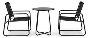 ModernHOME Set zahradního nábytku, dvě židle, černý stůl FR-ITS053
