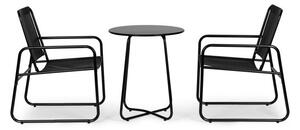 ModernHOME Set zahradního nábytku, dvě židle, černý stůl FR-ITS053