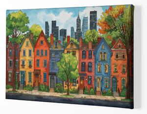 Obraz na plátně - Zelená ulička New Jersey FeelHappy.cz Velikost obrazu: 40 x 30 cm