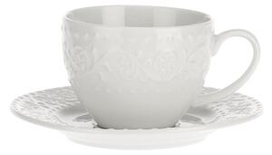 Porcelánový šálek s uchem a podšálkem Sněhová vánice