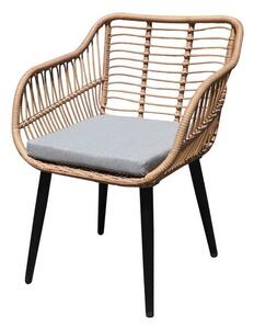ModernHOME Ratanový set zahradního nábytku se židlemi a stolem se skleněnou deskou