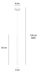 Závěsné svítidlo SELTER 1 – bílé, 1× G9, šířka 3 cm
