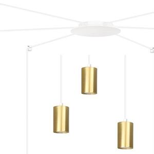 Závěsné svítidlo TRAKER 6 – bílé / zlaté, 6× GU10, šířka 300 cm