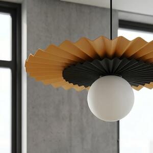 Závěsné svítidlo UMBRA 1 – oranžové / černé, bílé sklo, 1× G9, šířka 35 cm
