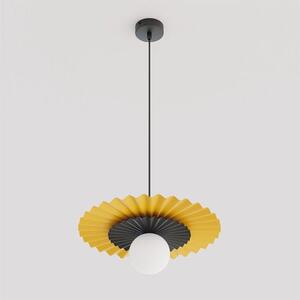 Závěsné svítidlo UMBRA 1 – oranžové / černé, bílé sklo, 1× G9, šířka 35 cm