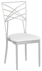 Sada 2 jídelních židlí stříbrná GIRARD
