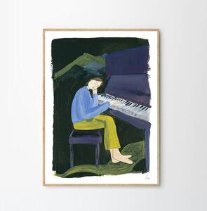 The Poster Club Plakát Hania at the Piano by Clara Schicketanz A4 (21x27cm)