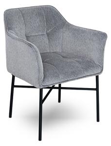 Židle čalouněné z podlokietnikami Rozalio - Tmavě šedý Sigma 09 / černé Nohy