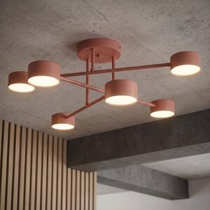 Stropní svítidlo HALO 6 – korálové, 6× GX53, šířka 60 cm