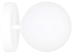 Nástěnné svítidlo HALLDOR K1 – celobílé, sklo, 1× E14, šířka 15 cm