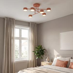 Stropní svítidlo HALO 6 – korálové, 6× GX53, šířka 60 cm