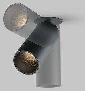 Maytoni Moderní zápustné stropní LED svítidlo FOCUS, 12W, v. 12,5 cm Barva: Černá, Teplota světla: 3000K - teplá bílá