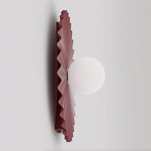 Nástěnné svítidlo UMBRA K1 L – vínové, bílé sklo, 1× G9, šířka 35 cm
